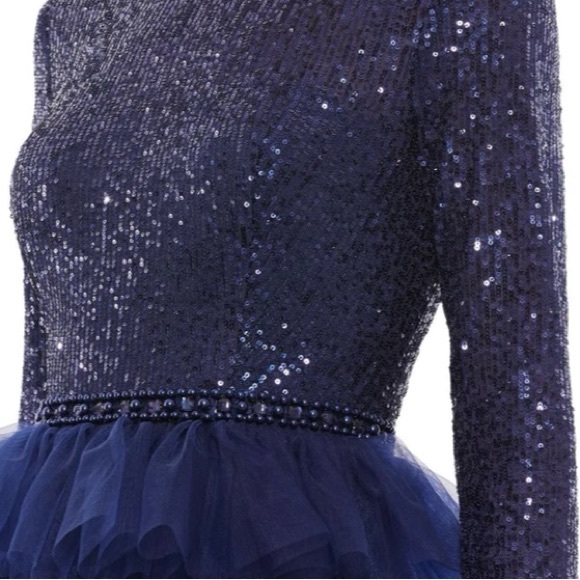 MacDuggal Sequins Tiered MIDI Formal - Picture 3 of 4